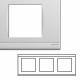 NORVIKA Plaque Triple Horizontale Entraxe 71mm Blanc