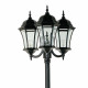 Lampadaire Extérieur 3 Têtes 3x100W E27 Fonte Noir ADELA