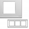 NORVIKA Plaque Triple Horizontale Entraxe 57mm Blanc 