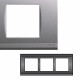 NORVIKA Plaque Triple Horizontale Entraxe 57mm Gris alu 