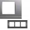 NORVIKA Plaque Triple Horizontale Entraxe 57mm Gris alu 