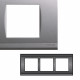 NORVIKA Plaque Triple Verticale Entraxe 57mm Gris alu 