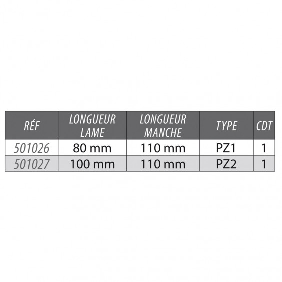 Tournevis Pozidriv Lame Traversante PZ1x80 mm KARX
