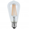 Ampoules LED conique à filaments E27 - Verre transparent