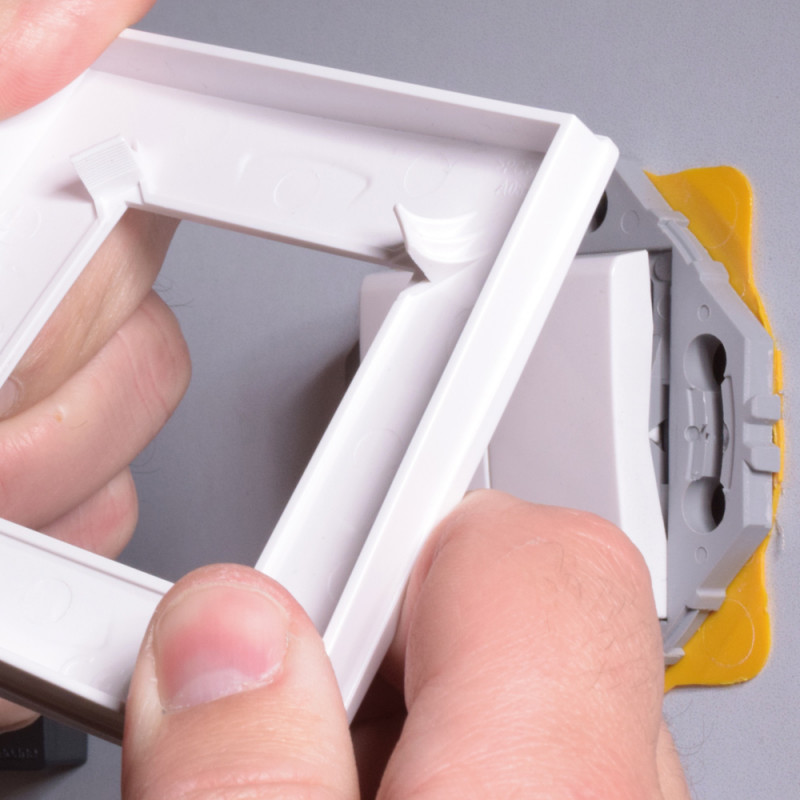 NOANE Plaque de Finition Electrique Double Blanche