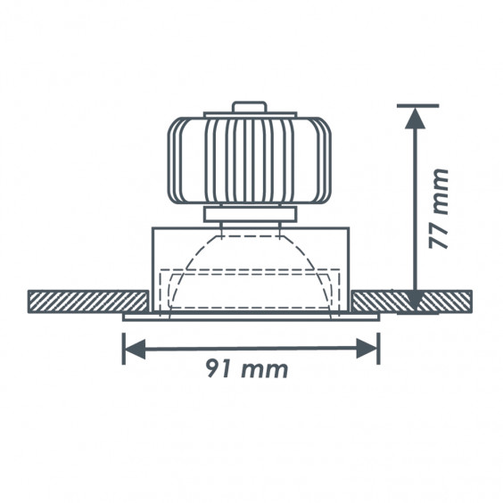 Spot encastré orientable rond à LED 5 W