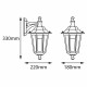 Applique Descendante Extérieur E27 60W max blanc - LOAN