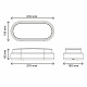 Hublot LED Extérieur Ovale 12W 4000K IP54 Blanc CREALYS