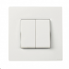 NOANE Interrupteur Va et Vient Double 10A Complet Blanc