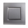 NOANE Interrupteur Poussoir 10A Complet Gris Alu