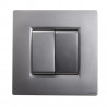 NOANE Interrupteur Va et Vient Double 10A Complet Gris Alu