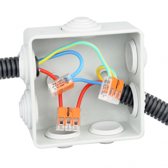 Boîte de Dérivation 7 Entrées 80x80x35mm IP55 NALTO SIRIUS 54