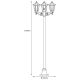 Lampadaire Extérieur 3 Têtes 3x100W Fonte Blanc INITIALIS