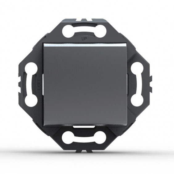 NORVIKA Lot de 5 Interrupteurs Va-et-vient Gris Alu Complets