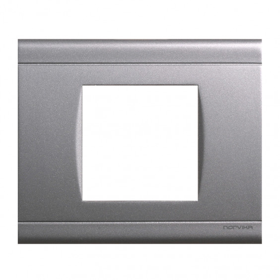 NORVIKA Lot de 5 Interrupteurs Va-et-vient Gris Alu Complets