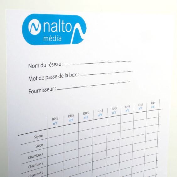 Coffret de Communication TEL/TV WIFI/ADSL avec 4 connecteurs RJ45 + Arrive fibre optique - GRADE2 NALTO