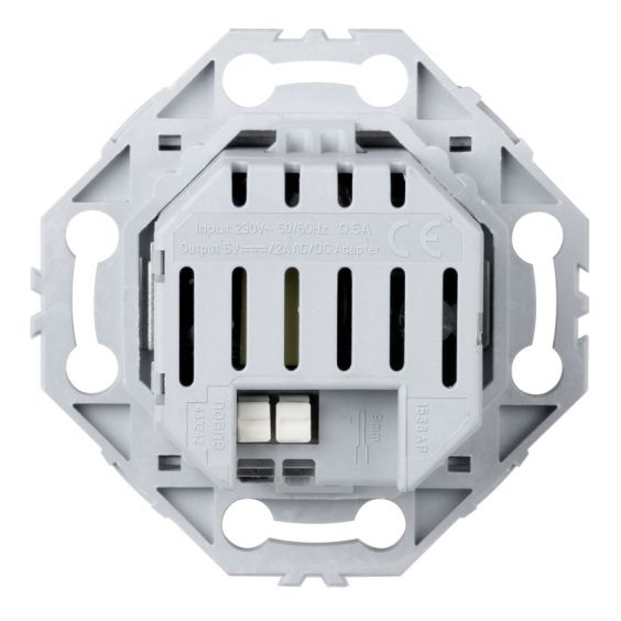 Prise Chargeur USB + Support Anthracite NOANE