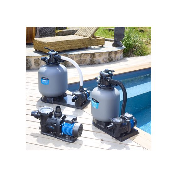 Groupe de filtration 0.6CV 11m³/h Ø450mm vanne Top 6 voies STEINER