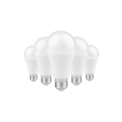 Lot de 5 ampoules LED E27 12W A60 blanc chaud WOLTZ