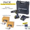 Pack Perceuse sans Fil 18V + 2 boîtes 200 Vis Inox 5x50mm + 5 Embouts Torx T25 25mm