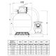 Groupe de filtration 1.5CV 22m³/h Ø635mm vanne Top 6 voies STEINER