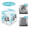 Pack Démarrage Gris ADELAIS : 40 prises + 10 Va-et-Vient + Plaques