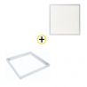 Pack dalle LED 36W backlit recouvrable 600x600mm + cadre pose saillie WOLTZ