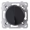 Double Interrupteur Va et vient Anthracite EPURE