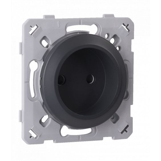 Prise 2 Poles Anthracite EPURE