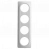 Plaque Quadruple Blanche Satin Et Brillant EPURE