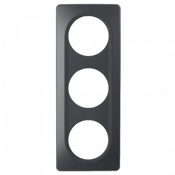 Plaque Triple Anthracite Mat EPURE