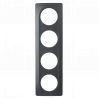Plaque Quadruple Anthracite Mat EPURE