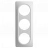 Plaque Triple Blanche Satin Et Brillant EPURE