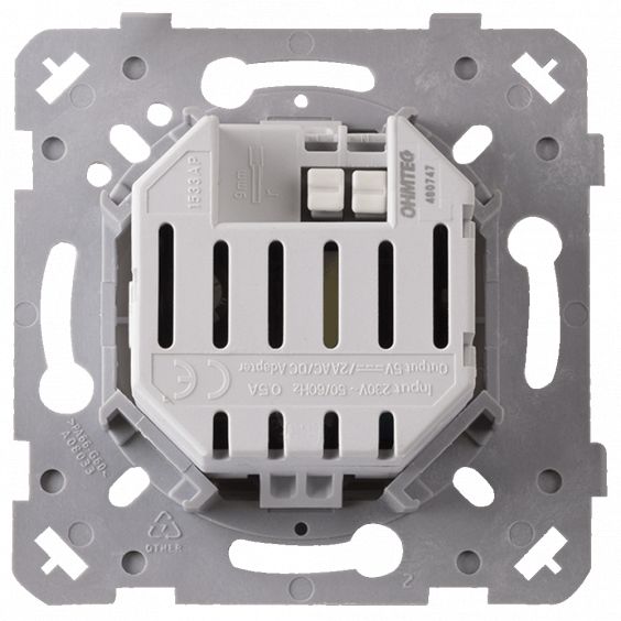 Prise Chargeur Mixte Usb / Usb-C Blanc EPURE