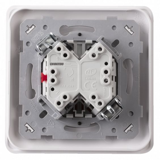 OHMTEC Epure Interrupteur va et vient complet anthracite 