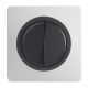 OHMTEC Epure Interrupteur Va et vient + Poussoir Droite Anthracite 