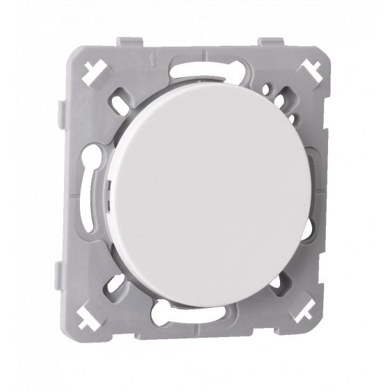 OHMTEC Epure Interrupteur va et vient complet blanc + griffes de fixation