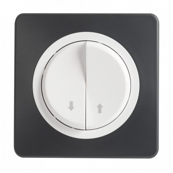OHMTEC Epure Commande volet roulant anthracite/blanc complet