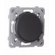 OHMTEC Epure Interrupteur va et vient complet anthracite + griffes de fixation