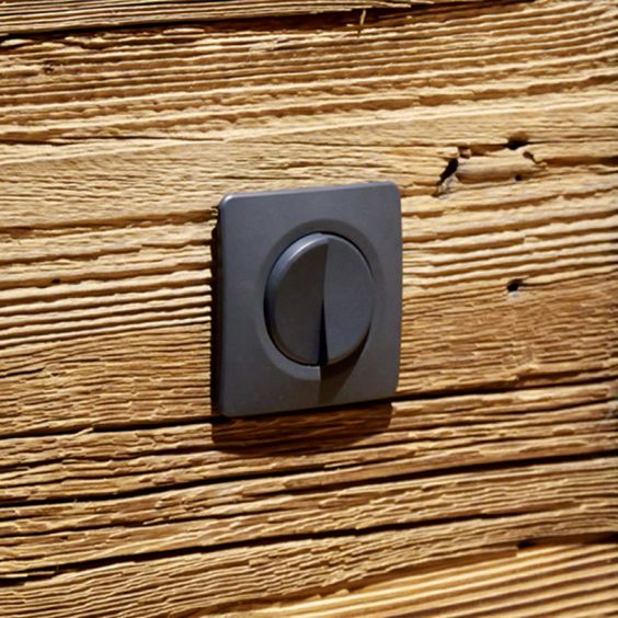 OHMTEC Epure Interrupteur va et vient + poussoir gauche complet anthracite