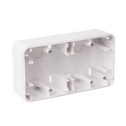 OHMTEC Epure Boitier Saillie 2 Postes Blanc 