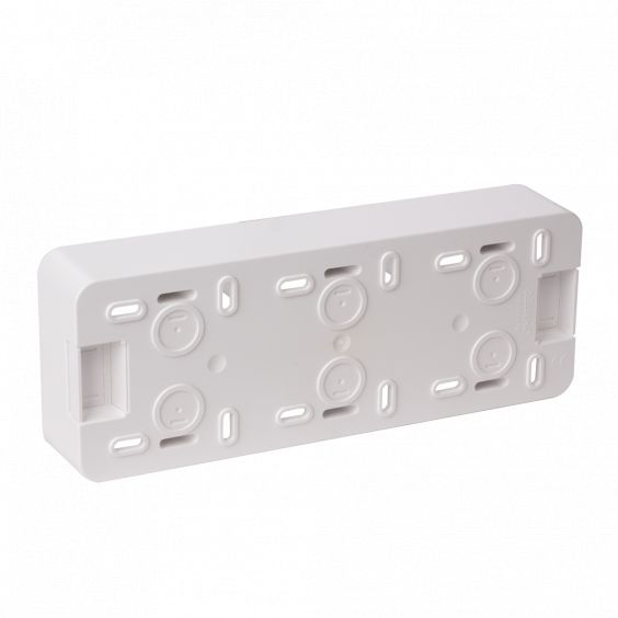 OHMTEC Epure Boitier Saillie 3 Postes Blanc 