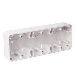 OHMTEC Epure Boitier Saillie 3 Postes Blanc 