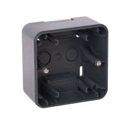 OHMTEC Epure Boitier Saillie 1 Poste Anthracite 