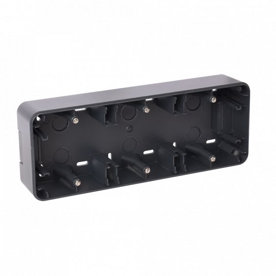 OHMTEC Epure Boitier Saillie 3 Postes Anthracite