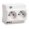Double prise modulaire 2P+T 16A