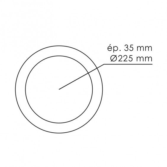 Plafonnier LED rond 18W 4000K Ø226mm