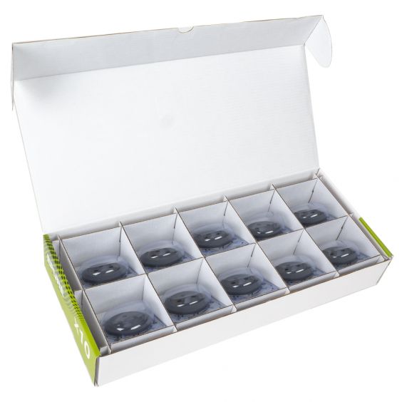 OHMTEC Epure Lot 10 Prises affleur anthracite + cache peinture 