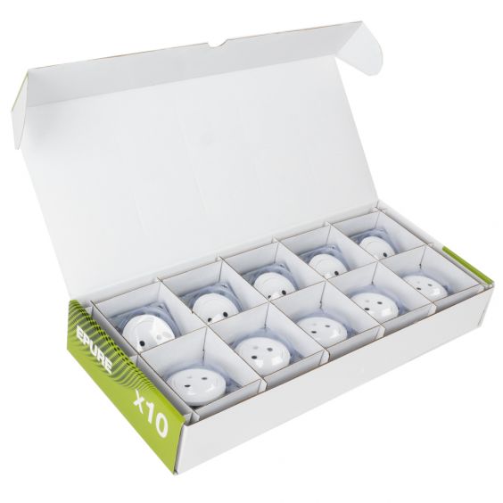 OHMTEC Epure Lot 10 Prises Affleurantes Blanc + Cache Peinture 