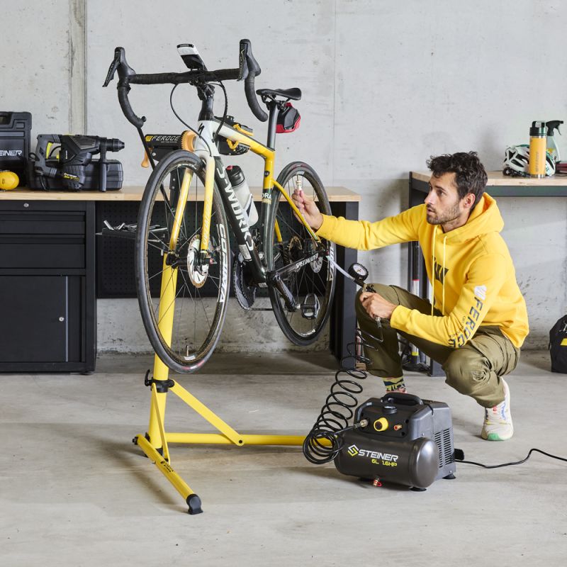 Pied d'atelier vélo Pliable 30-50 kg réglable en Hauteur raccord Rapide  Guidon Pied réparation VTT pivotable 360° vélo électrique Sac de Transport
